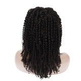 Kinky Curly Human Hair Full Lace Wig 13x6 Frontal Lace Wig Naturlal Black #1B