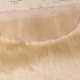 #613 Straight Frontal Human Hair Blonde Frontal